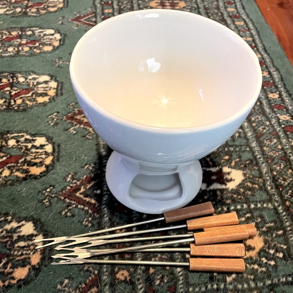Vintage fondue set